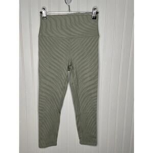 Women's Alo Green Zebra High Waist Capri Leggings Size M